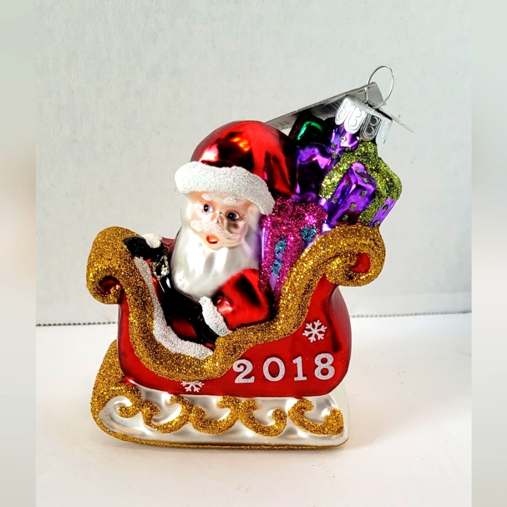 Celebrations by Radko 2018 Santa w/ Gifts Christmas Tree Holiday Ornament